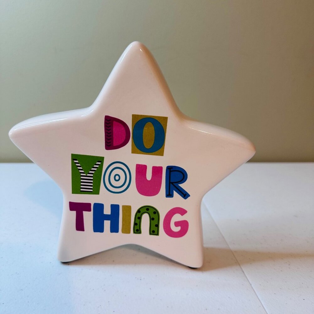 Star-Shaped Ceramic Motivational Decor With "Do Your Thing" - Valentines Day